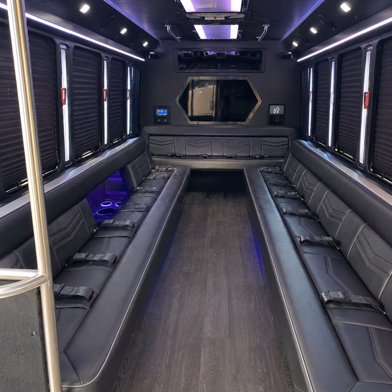 south fulton 18 passenger party bus interior