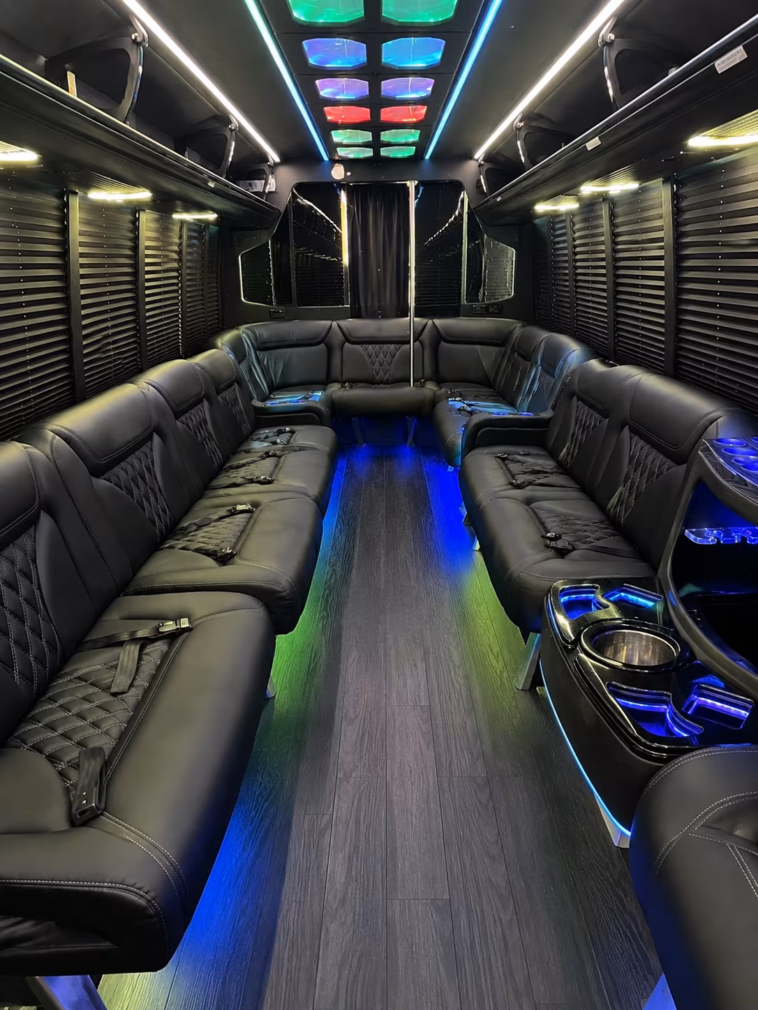 south fulton 20 passenger party bus interior