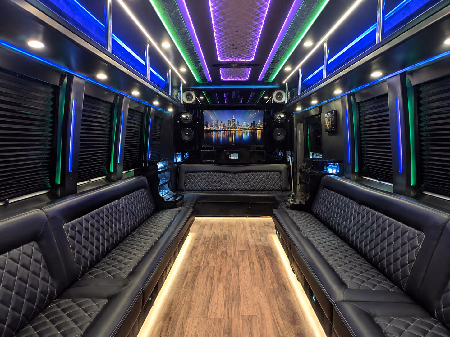south fulton 25 passenger party bus interior