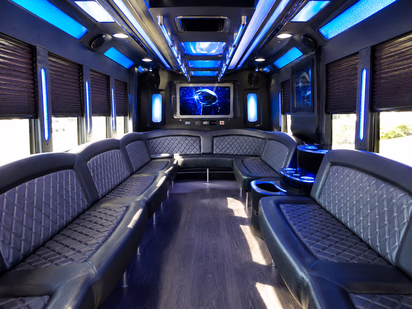 south fulton 28 passenger party bus inside