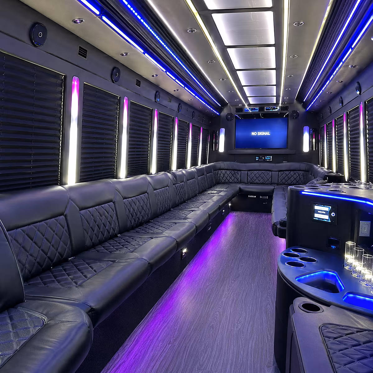 south fulton 30 passenger party bus inside