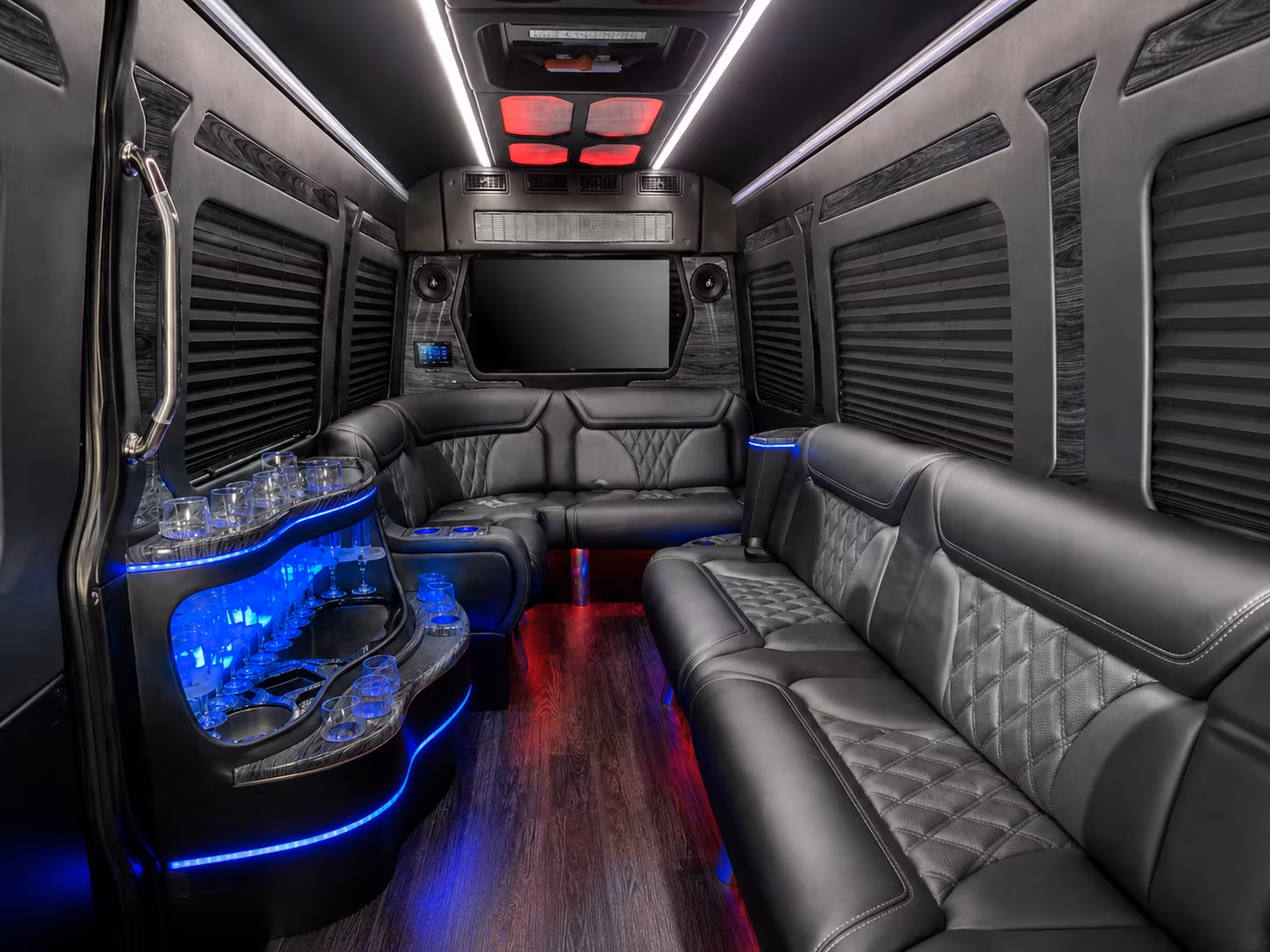 south fulton 40 passenger party bus inside
