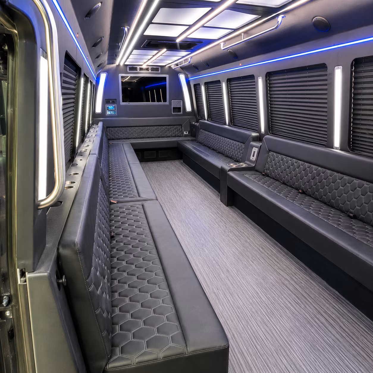 south fulton 40 passenger party bus interior