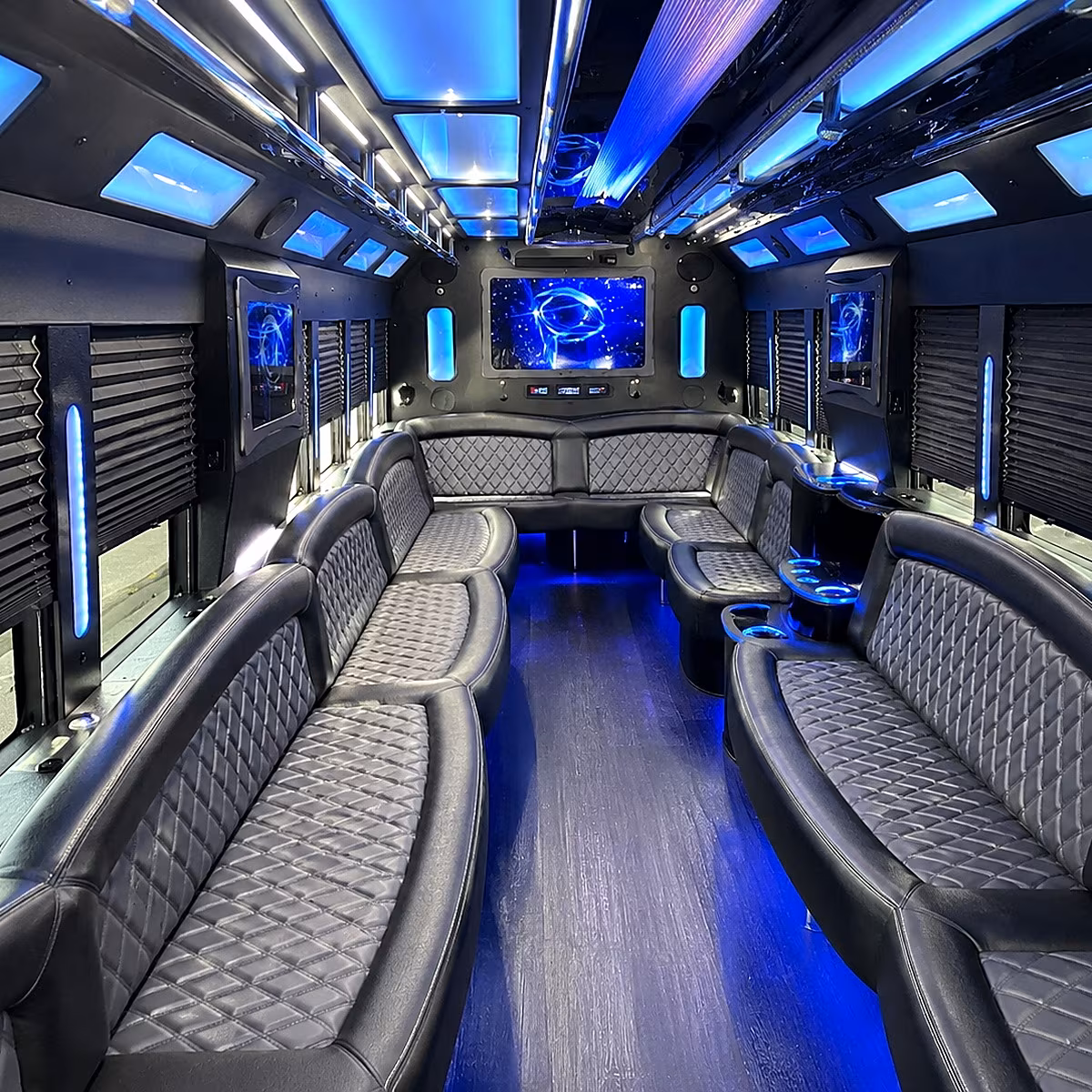 south fulton 50 passenger party bus interior